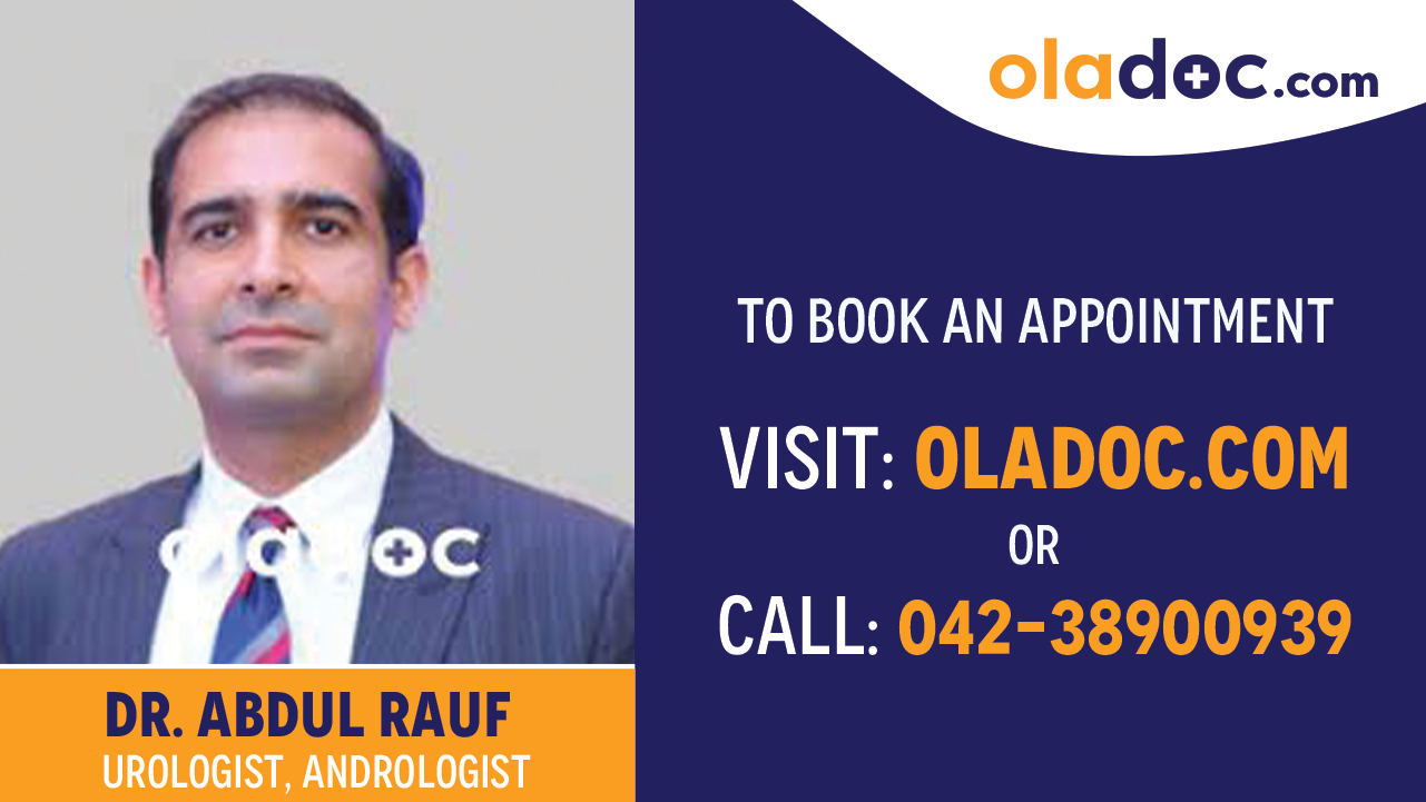 Book appointment with Dr. Abdul Rauf -best  Urologist Lahore